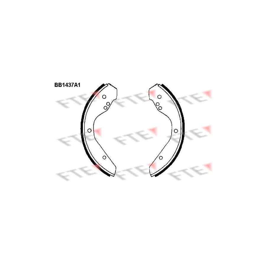 FTE Bb1437A1 Brake Shoe Set for VW Kaefer
