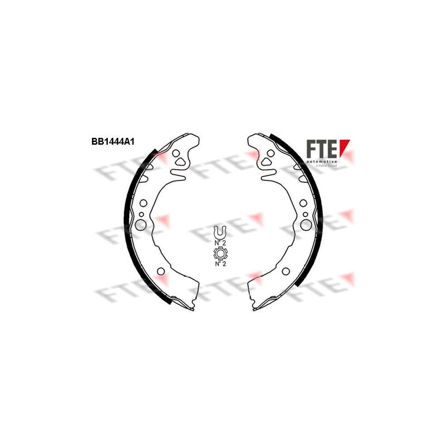 FTE Bb1444A1 Brake Shoe Set for Toyota Yaris I Hatchback (P1)