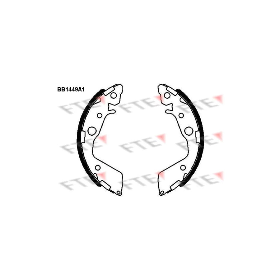 FTE Bb1449A1 Brake Shoe Set for Honda Jazz