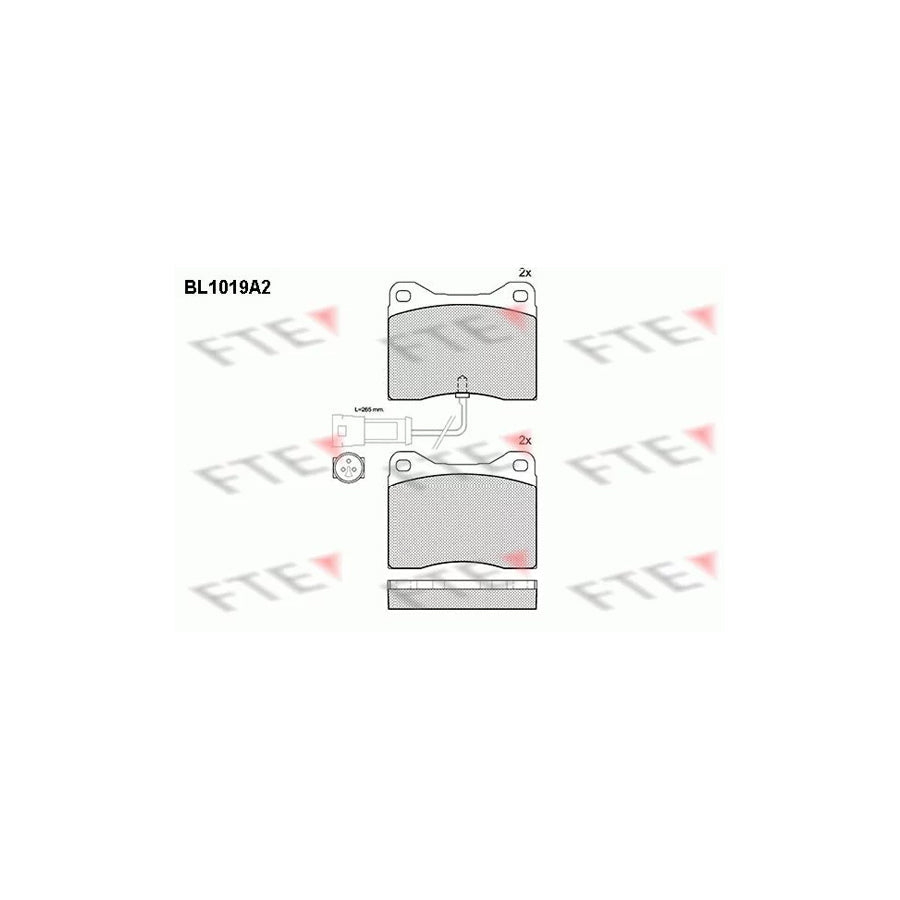 FTE Bl1019A2 Brake Pad Set for Ford Sierra Mk2 Hatchback (Gbc, Gbg)