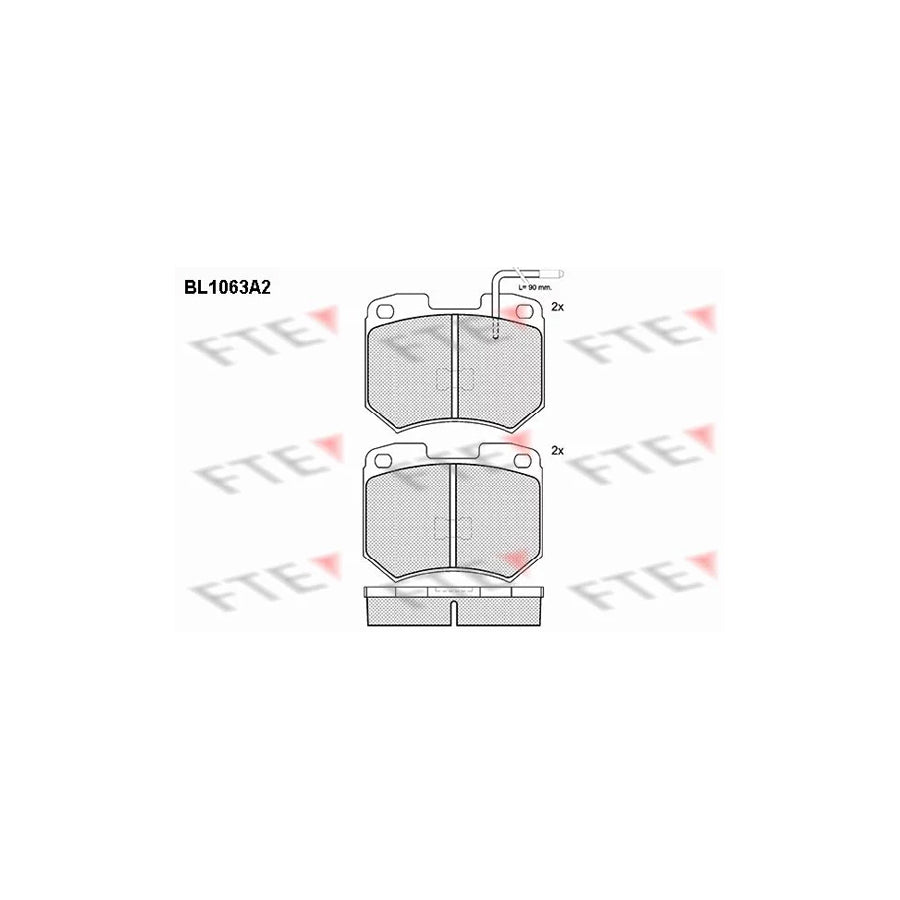 FTE Bl1063A2 Brake Pad Set for Audi 100