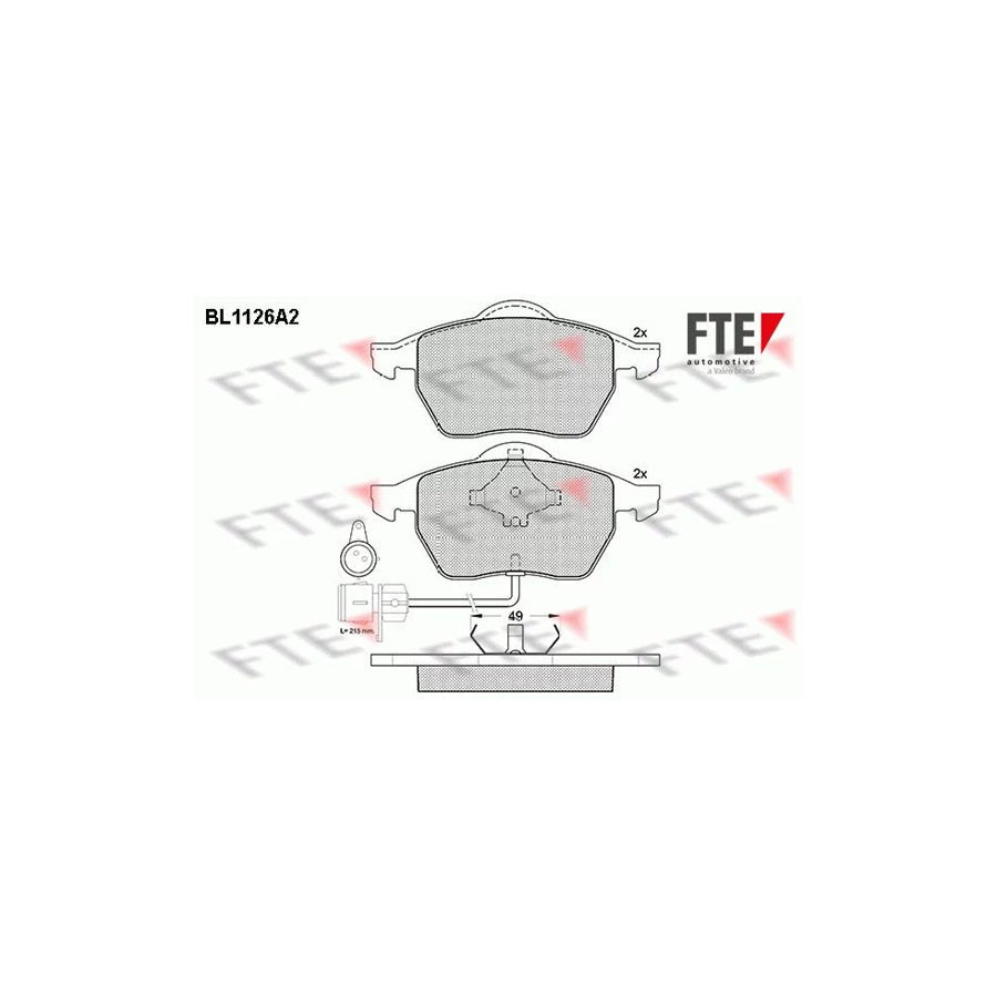 FTE Bl1126A2 Brake Pad Set