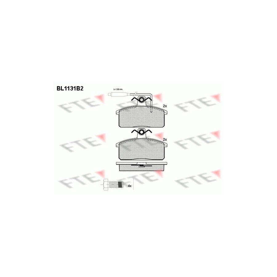 FTE Bl1131B2 Brake Pad Set
