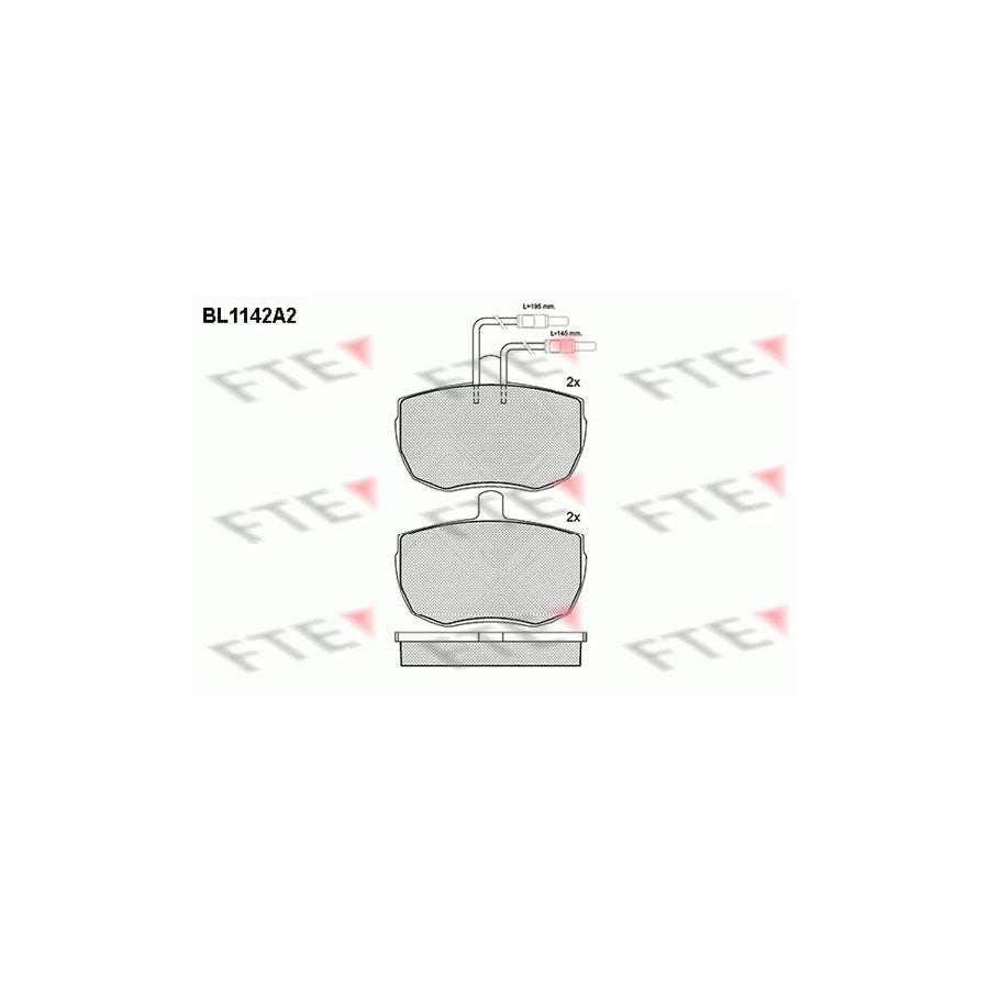 FTE Bl1142A2 Brake Pad Set
