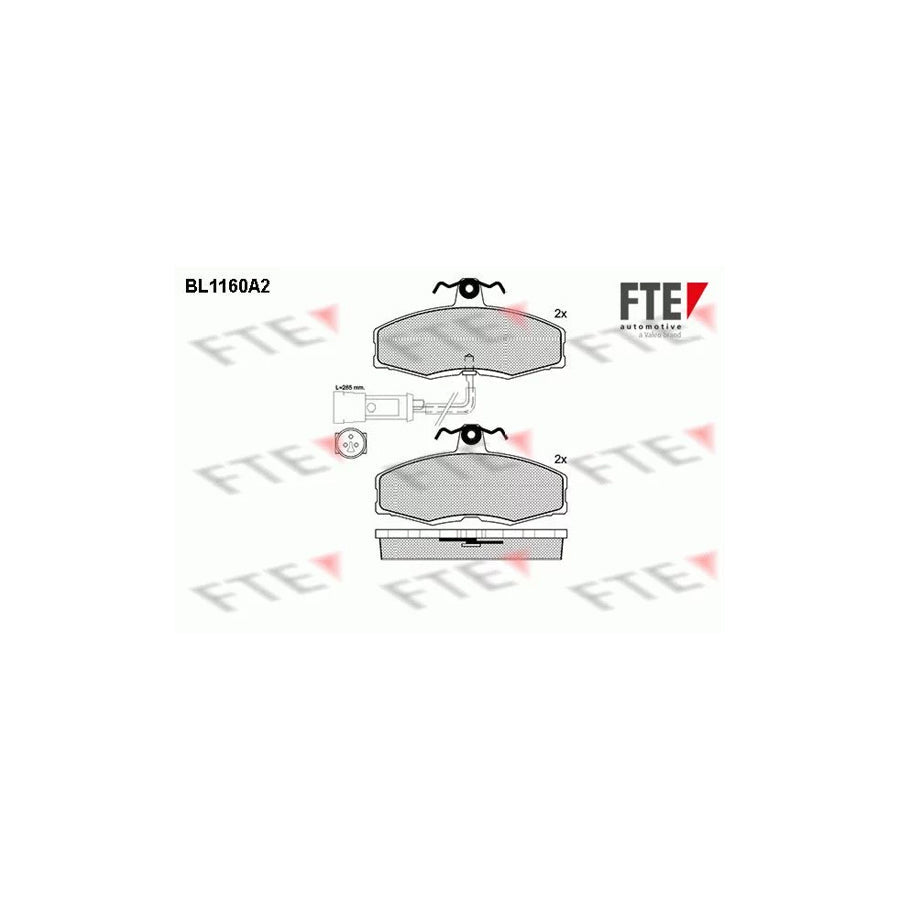FTE Bl1160A2 Brake Pad Set for Ford Sierra