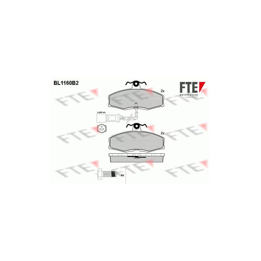 FTE Bl1160B2 Brake Pad Set for Ford Sierra