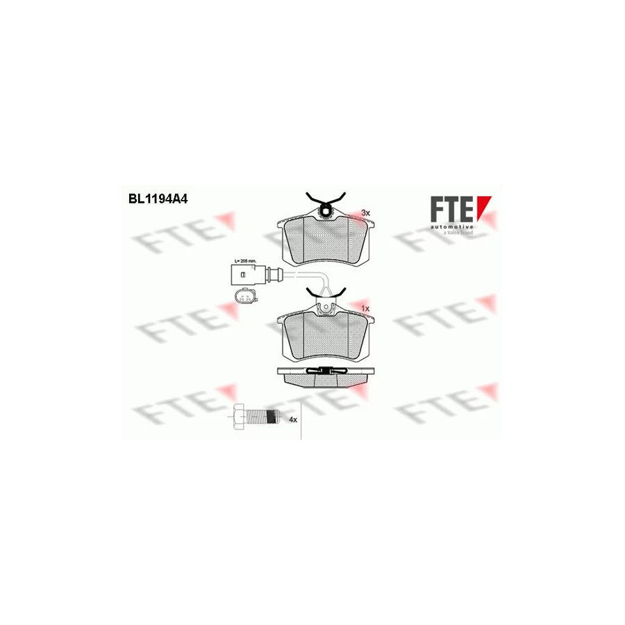 FTE Bl1194A4 Brake Pad Set