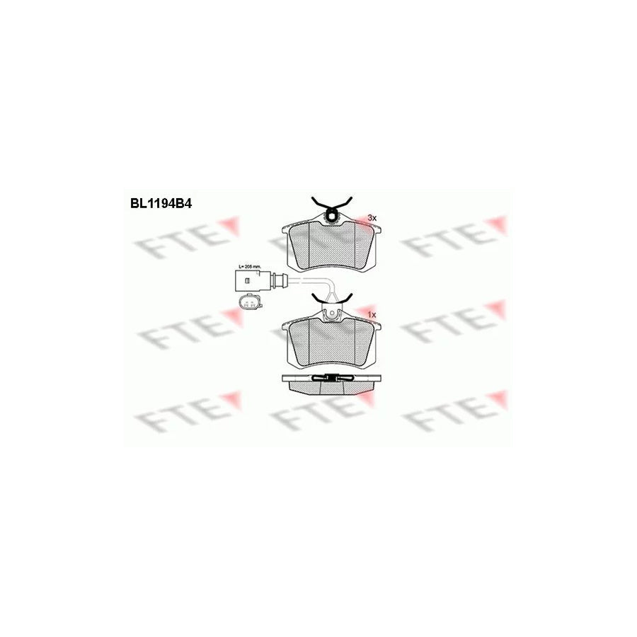 FTE Bl1194B4 Brake Pad Set