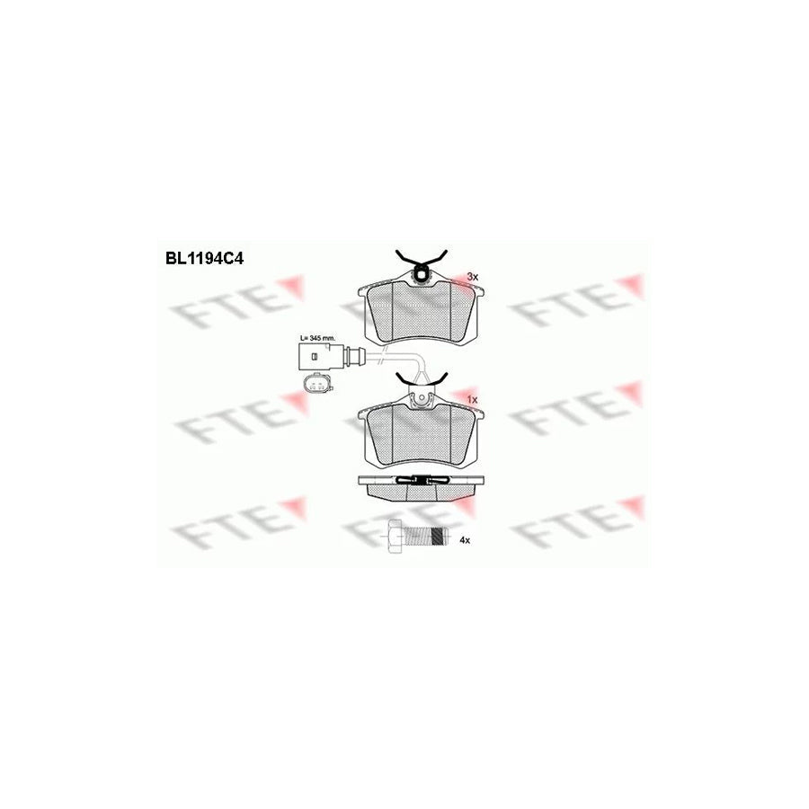 FTE Bl1194C4 Brake Pad Set for Audi A4 B5 Avant (8D5)