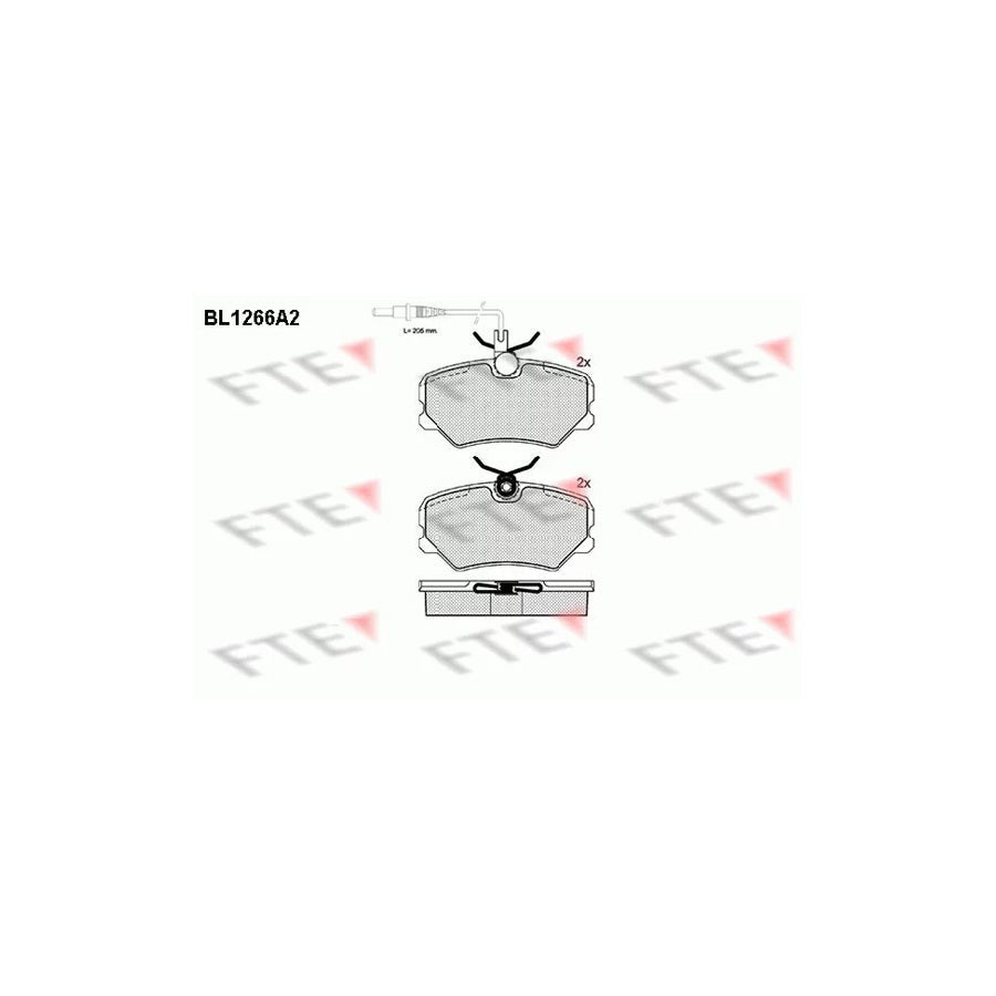 FTE Bl1266A2 Brake Pad Set for Peugeot 405