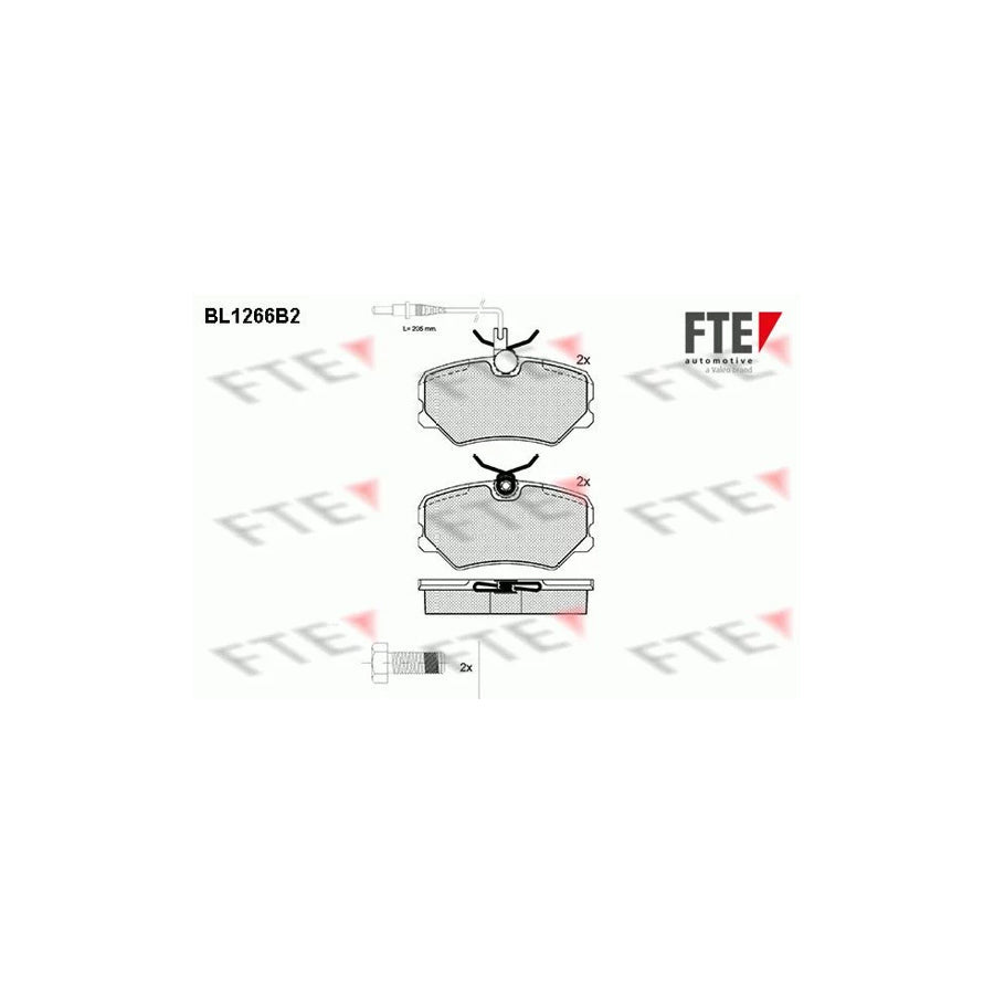 FTE Bl1266B2 Brake Pad Set for Peugeot 405
