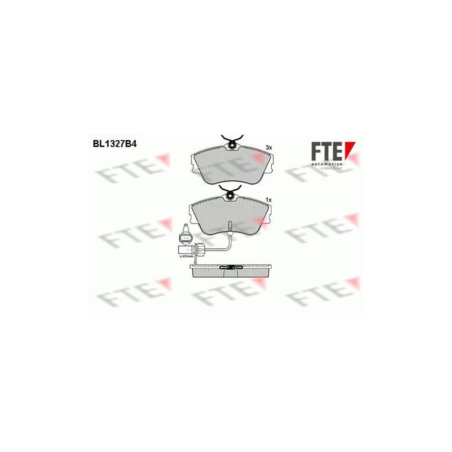 FTE Bl1327B4 Brake Pad Set for VW Transporter