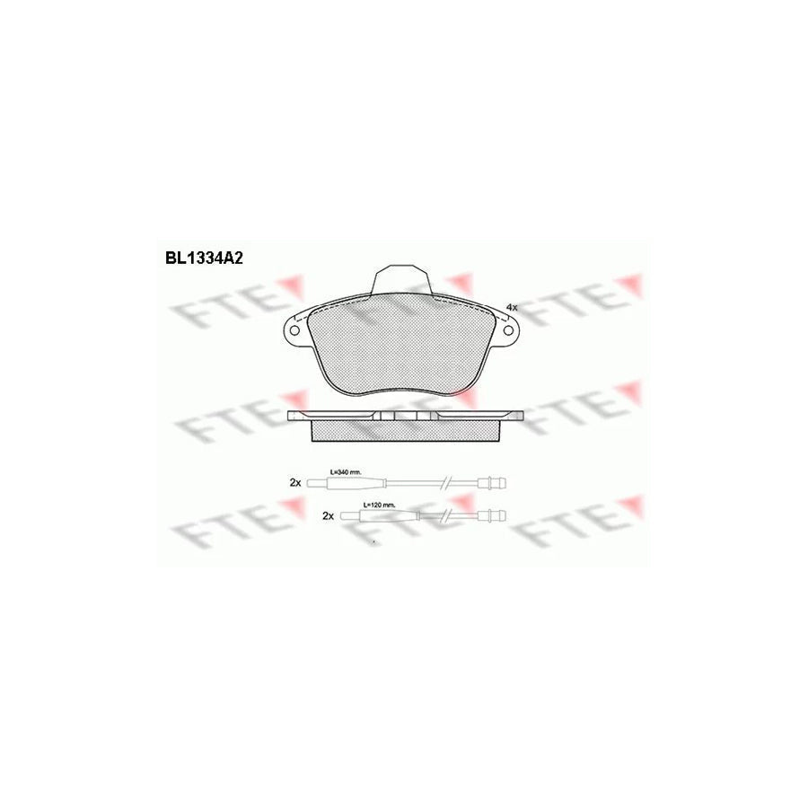FTE Bl1334A2 Brake Pad Set for Peugeot 605 Saloon