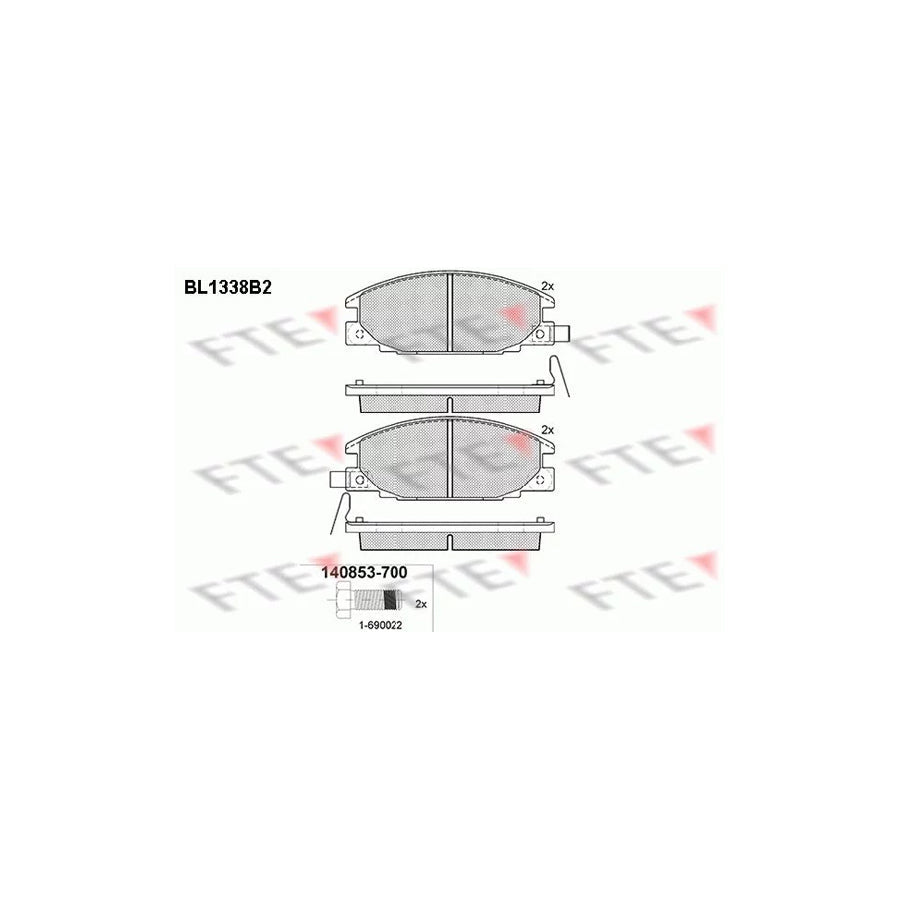 FTE Bl1338B2 Brake Pad Set