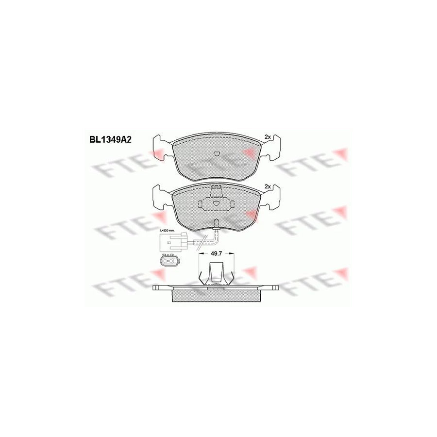 FTE Bl1349A2 Brake Pad Set