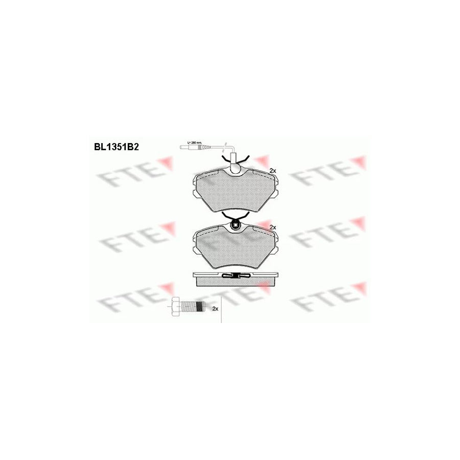 FTE Bl1351B2 Brake Pad Set for Renault Laguna I Hatchback (B56)