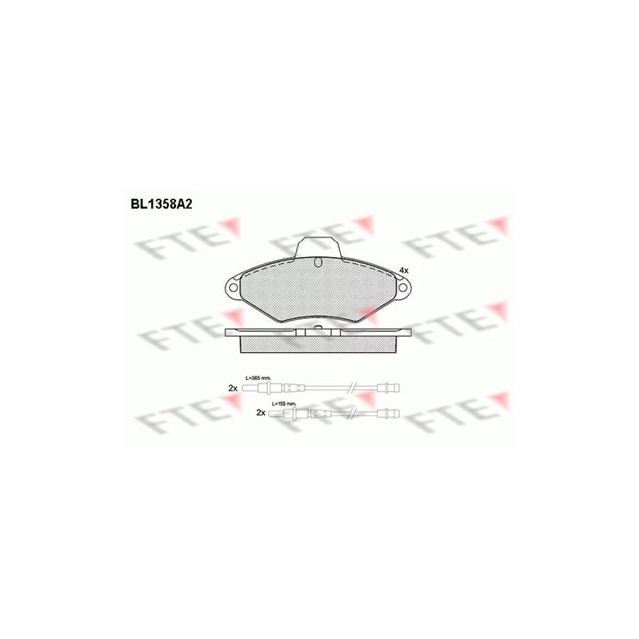 FTE Bl1358A2 Brake Pad Set for Citroã N Xantia
