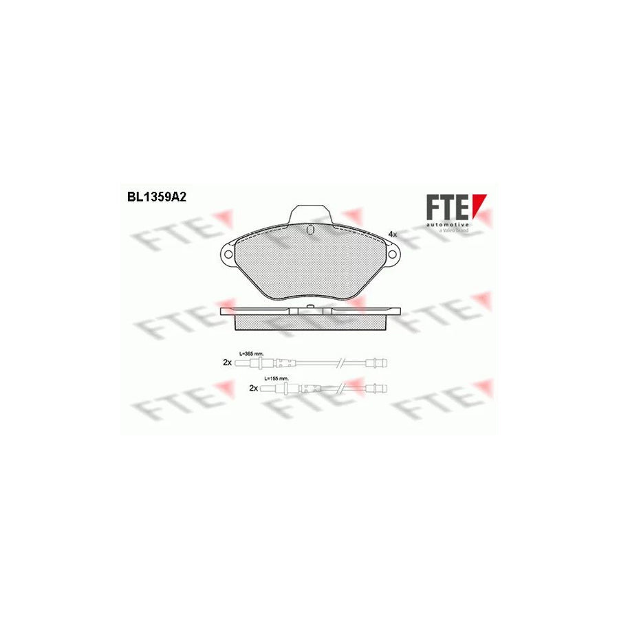 FTE Bl1359A2 Brake Pad Set for Citroã N Xantia
