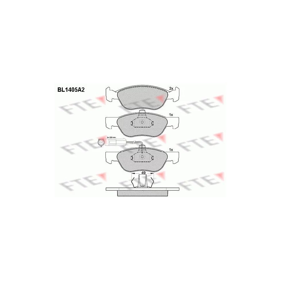 FTE Bl1405A2 Brake Pad Set
