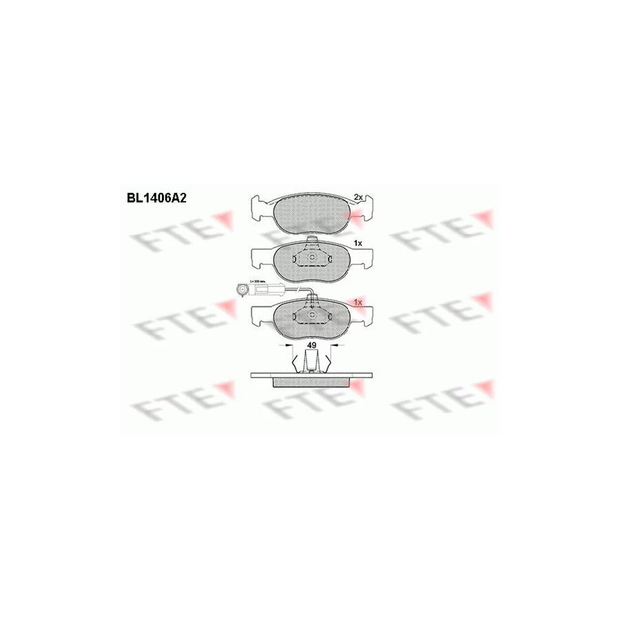 FTE Bl1406A2 Brake Pad Set