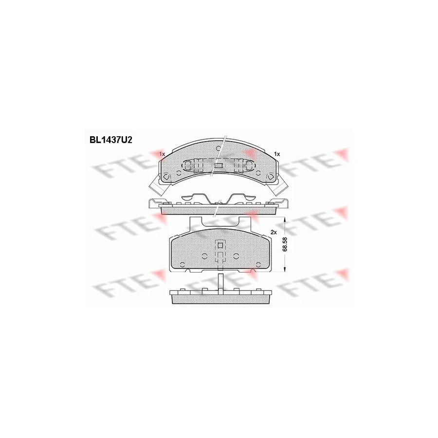 FTE Bl1437U2 Brake Pad Set