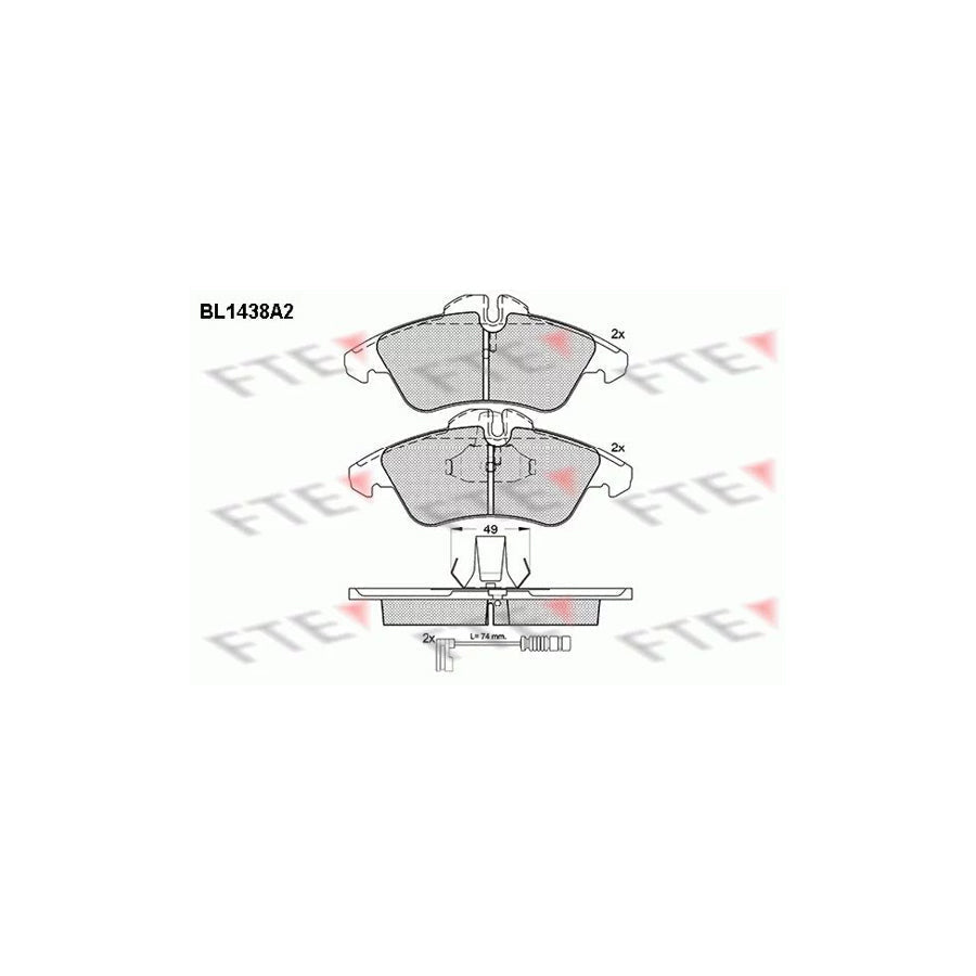 FTE Bl1438A2 Brake Pad Set