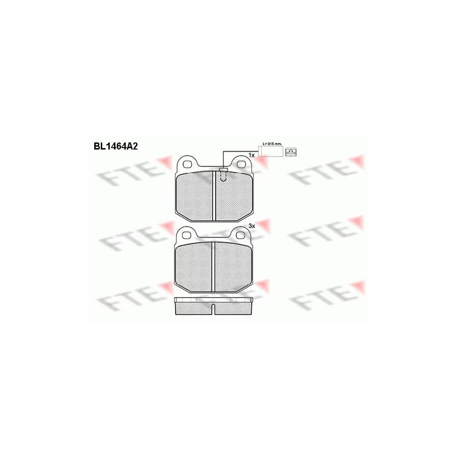 FTE Bl1464A2 Brake Pad Set for Alfa Romeo 75 (162B)