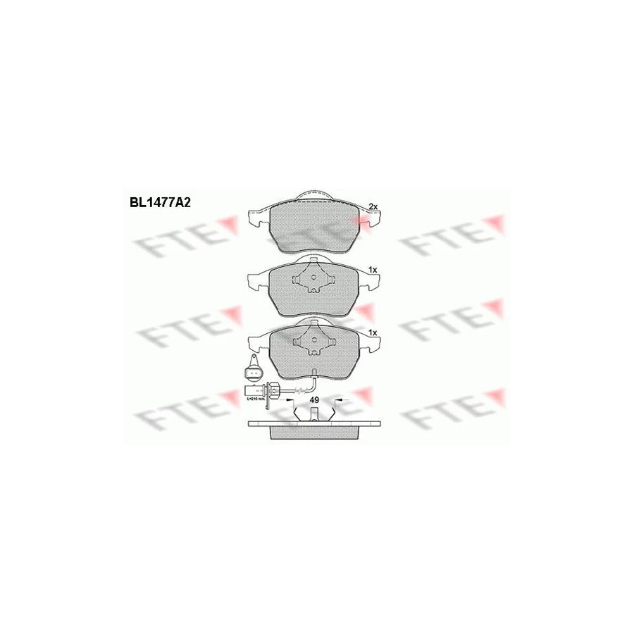 FTE Bl1477A2 Brake Pad Set