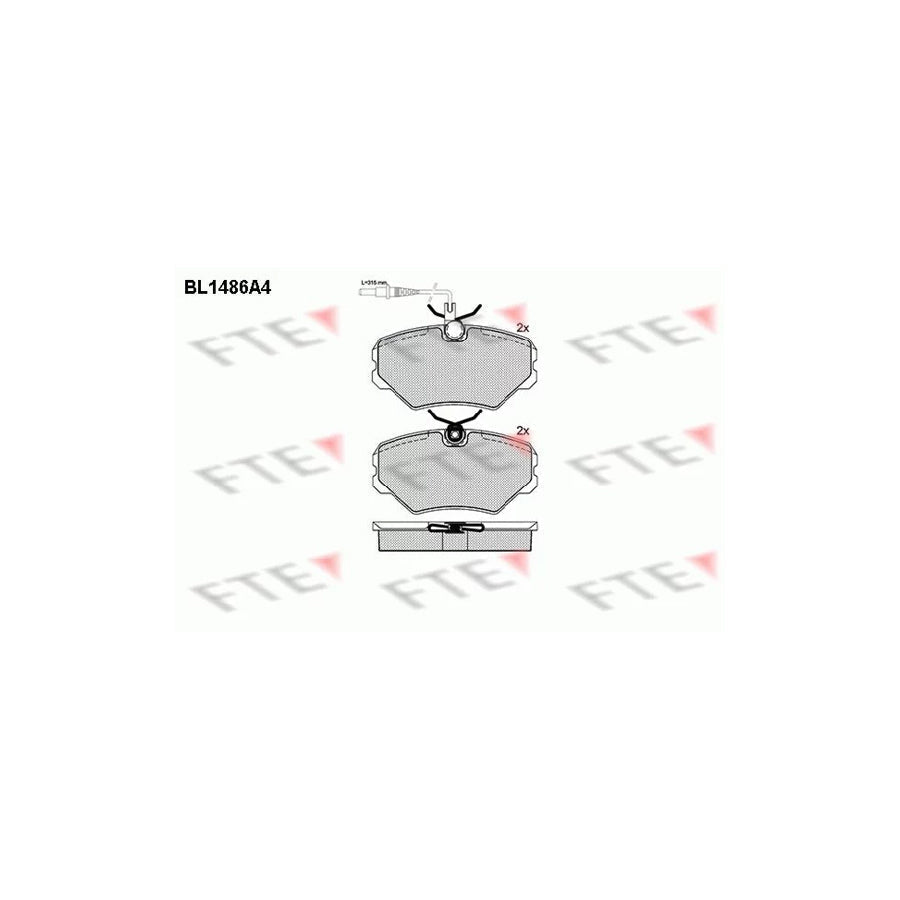 FTE Bl1486A4 Brake Pad Set for Peugeot 405