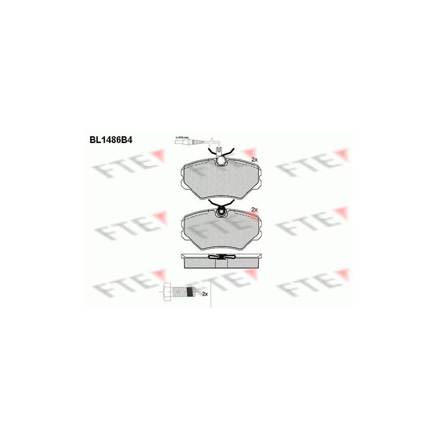 FTE Bl1486B4 Brake Pad Set for Peugeot 405