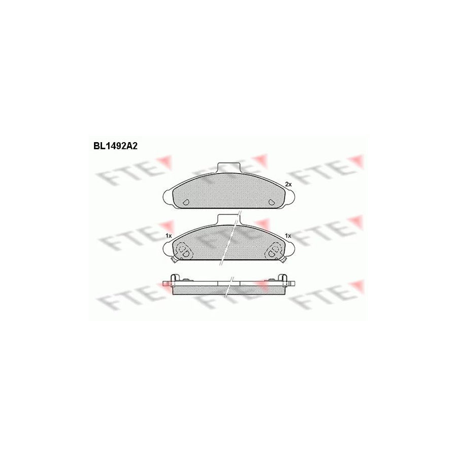 FTE Bl1492A2 Brake Pad Set for Hyundai S-Coupã  (Slc)