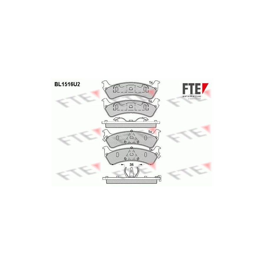 FTE Bl1516U2 Brake Pad Set for Ford USA Explorer Mk2 (Un105)