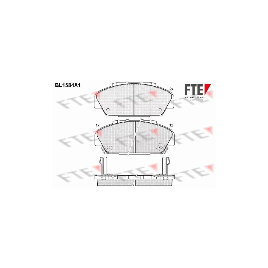FTE Bl1584A1 Brake Pad Set for Honda Accord IV Saloon (Cb)