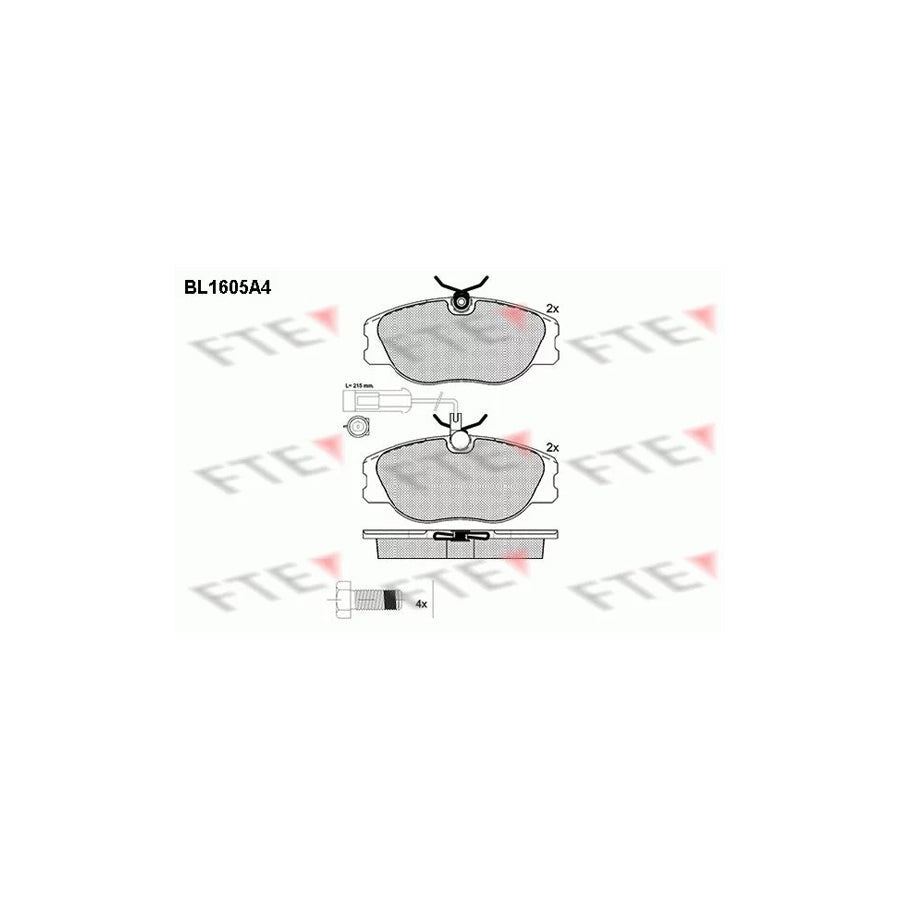 FTE Bl1605A4 Brake Pad Set