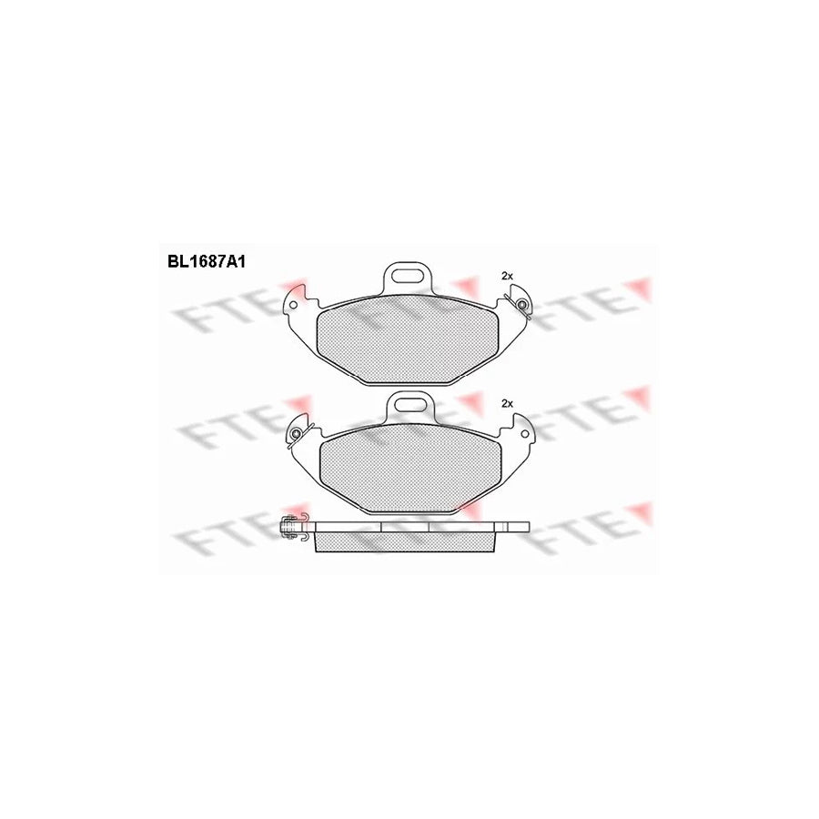 FTE Bl1687A1 Brake Pad Set for Renault Laguna