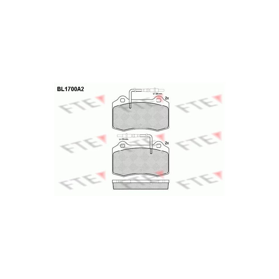 FTE Bl1700A2 Brake Pad Set for Peugeot 406 Coupe