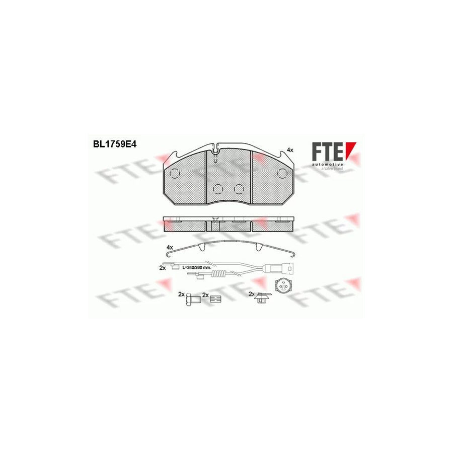 FTE Bl1759E4 Brake Pad Set