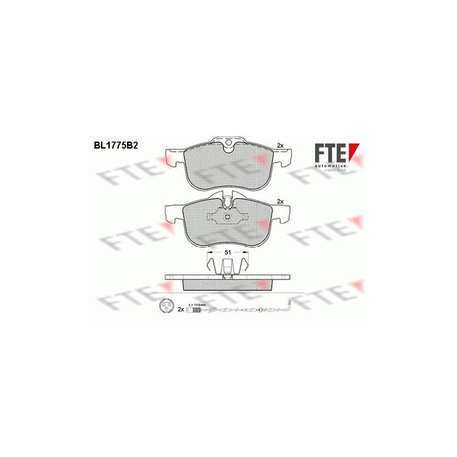 FTE Bl1775B2 Brake Pad Set