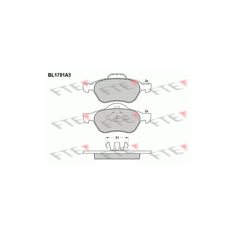 FTE Bl1781A3 Brake Pad Set
