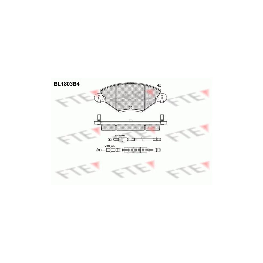 FTE Bl1803B4 Brake Pad Set for Citroã N C5