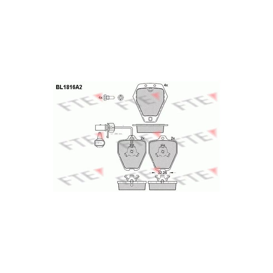 FTE Bl1816A2 Brake Pad Set
