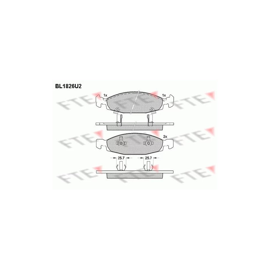 FTE Bl1826U2 Brake Pad Set for Jeep Grand Cherokee II (Wj, Wg)