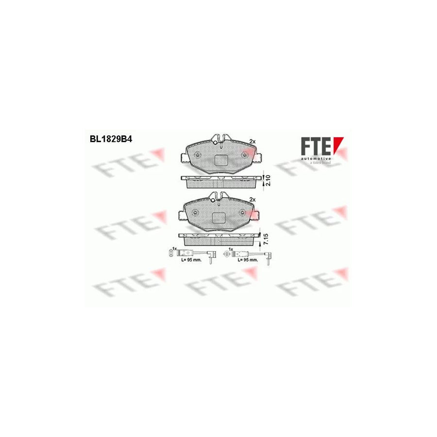 FTE Bl1829B4 Brake Pad Set Suitable for Mercedes-Benz E-Class