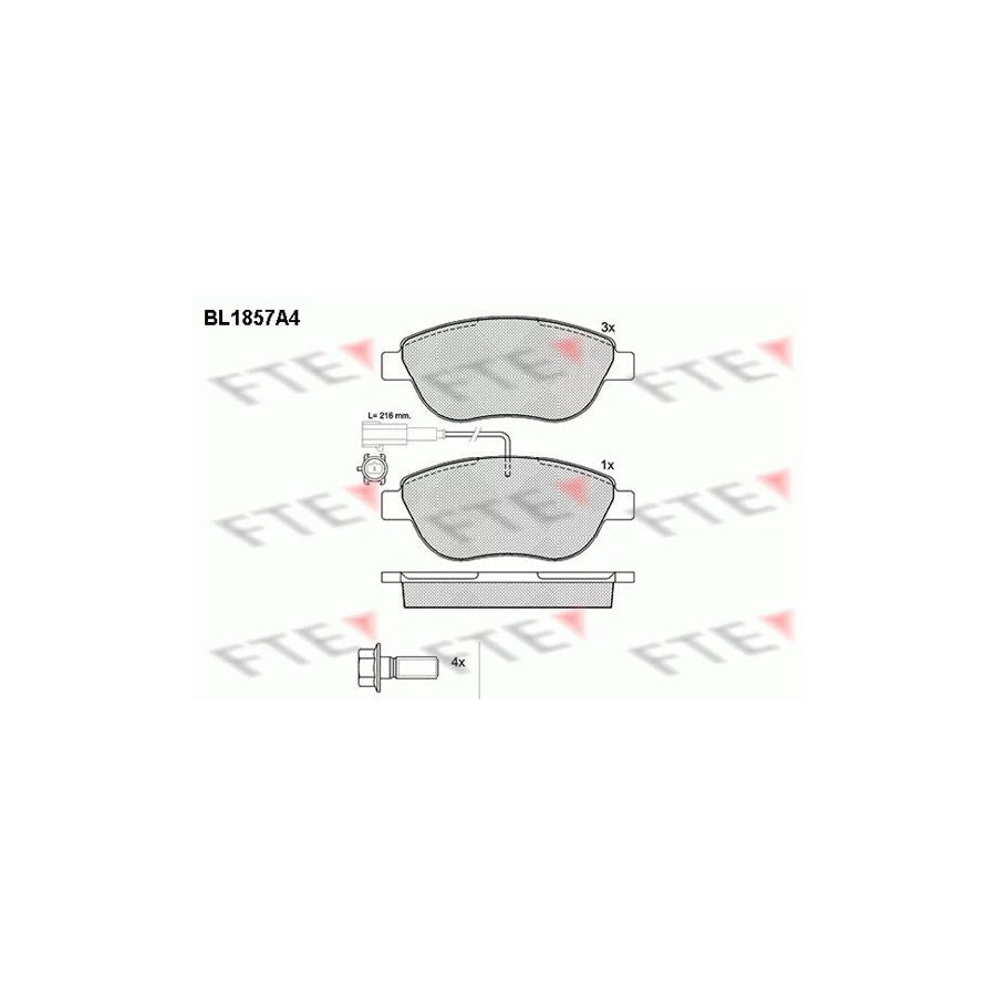 FTE Bl1857A4 Brake Pad Set
