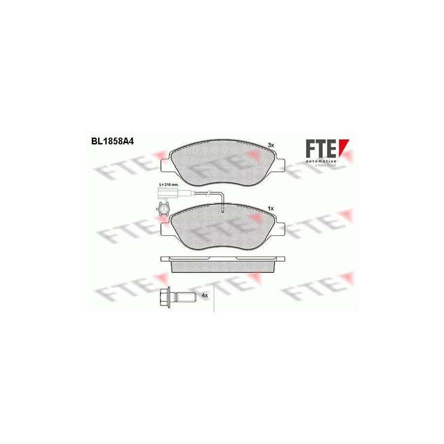 FTE Bl1858A4 Brake Pad Set