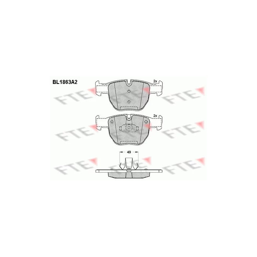 FTE Bl1863A2 Brake Pad Set for Land Rover Range Rover III (L322)