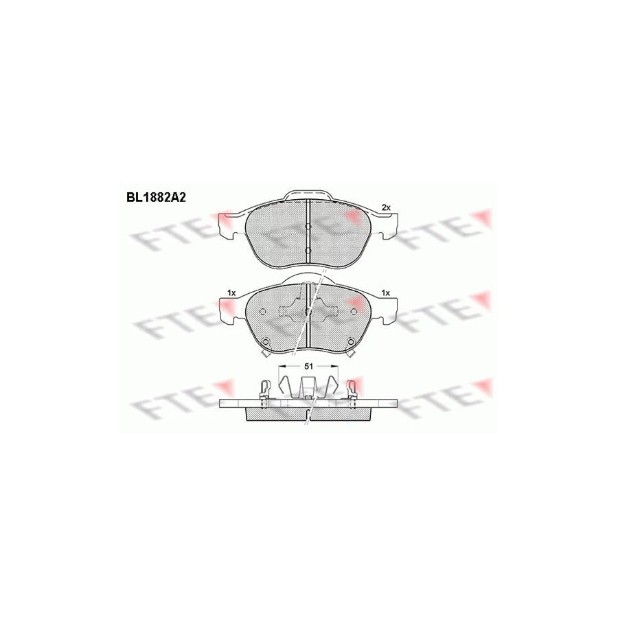 FTE Bl1882A2 Brake Pad Set for Toyota Avensis