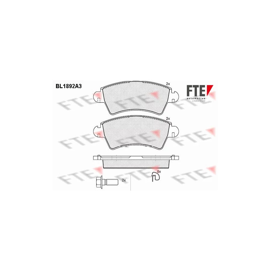 FTE Bl1892A3 Brake Pad Set