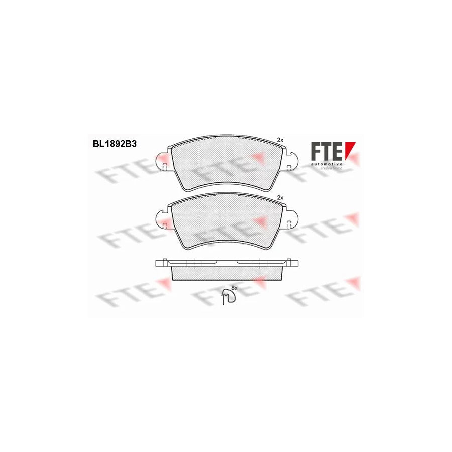 FTE Bl1892B3 Brake Pad Set