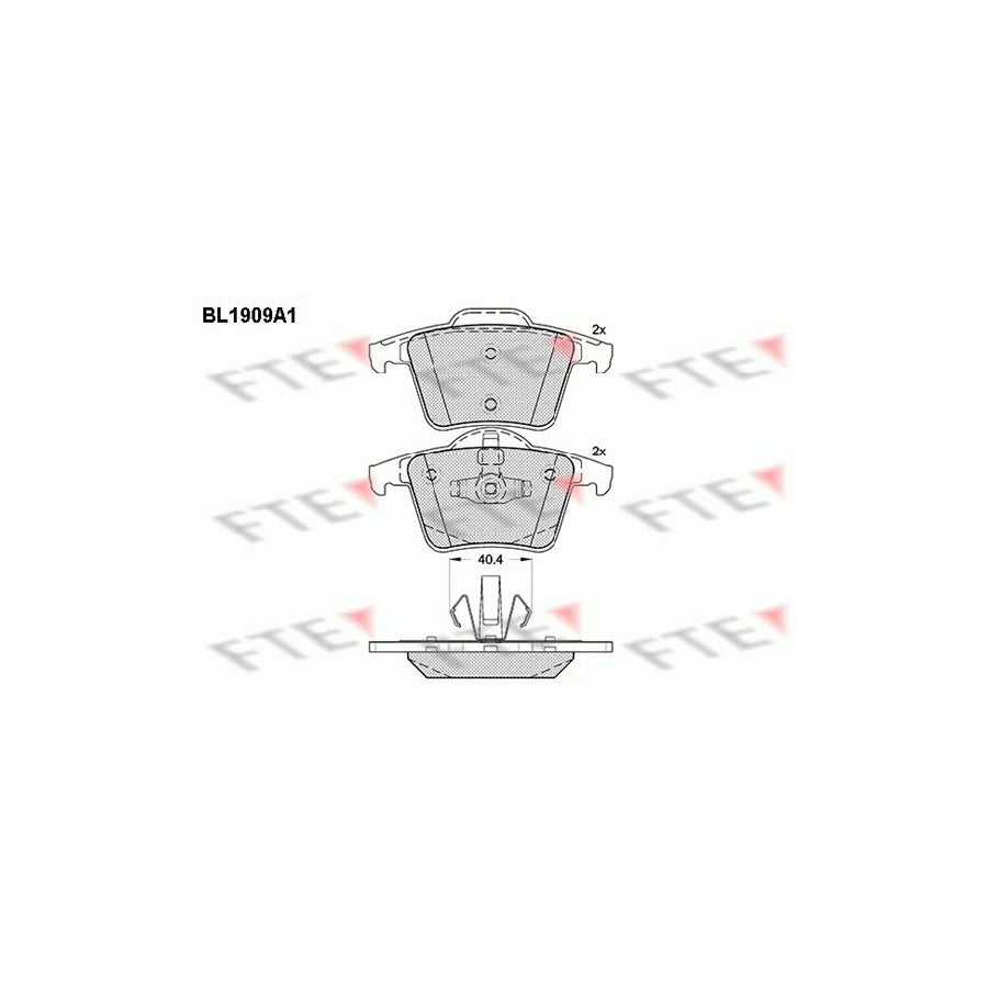 FTE Bl1909A1 Brake Pad Set for Volvo Xc90 I (C, 275)
